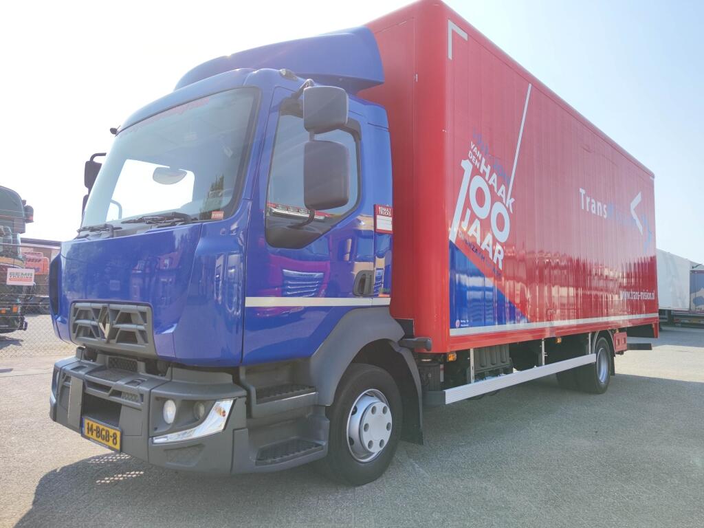 Renault D12 4x2 Daycab Euro6 GeslotenLaadbak 7.25m + 1500KG Laadklep - Zijdeur (V595) | Vrachtwagens | Gesloten bak