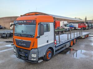 MAN TGX 26.500 6x2/4 LL Euro6 - Retarder + Recker FZ3 3-Assige Aanhanger - Uitschuifbaar
