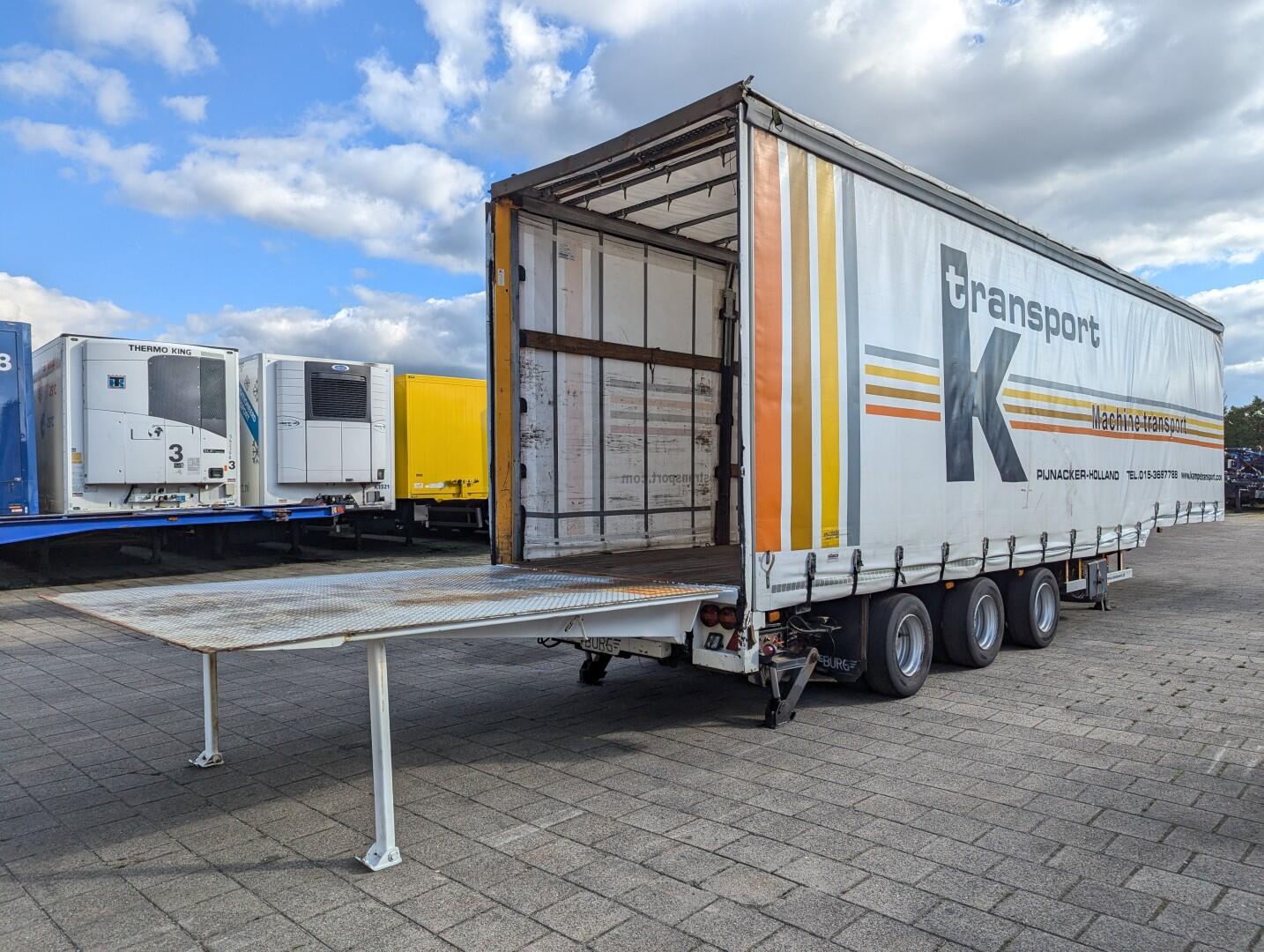 Burg BPO 12-27 SKNXX Semi Dieplader 3-Assen BPW - Schuifzeilen/Schuifdak /Hefdak - Hydraulische Oprijklep 9000KG | Trailers | Semi-dieplader