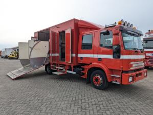 Iveco Tector ML120E24D 4x2 Euro3 DubbelCabine - Paardenwagen 3-Paards - Kleedruimte - Hydraulische klep- TOP!