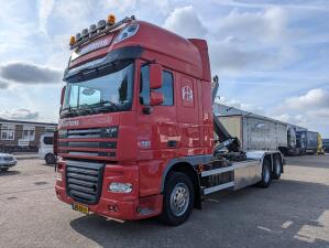 DAF FAS XF105.460 6x2 SuperSpaceCab Euro5 - VDL Haakarm Systeem 20T - Dubbele Vangmuil - LiftAs - 11/2025 APK