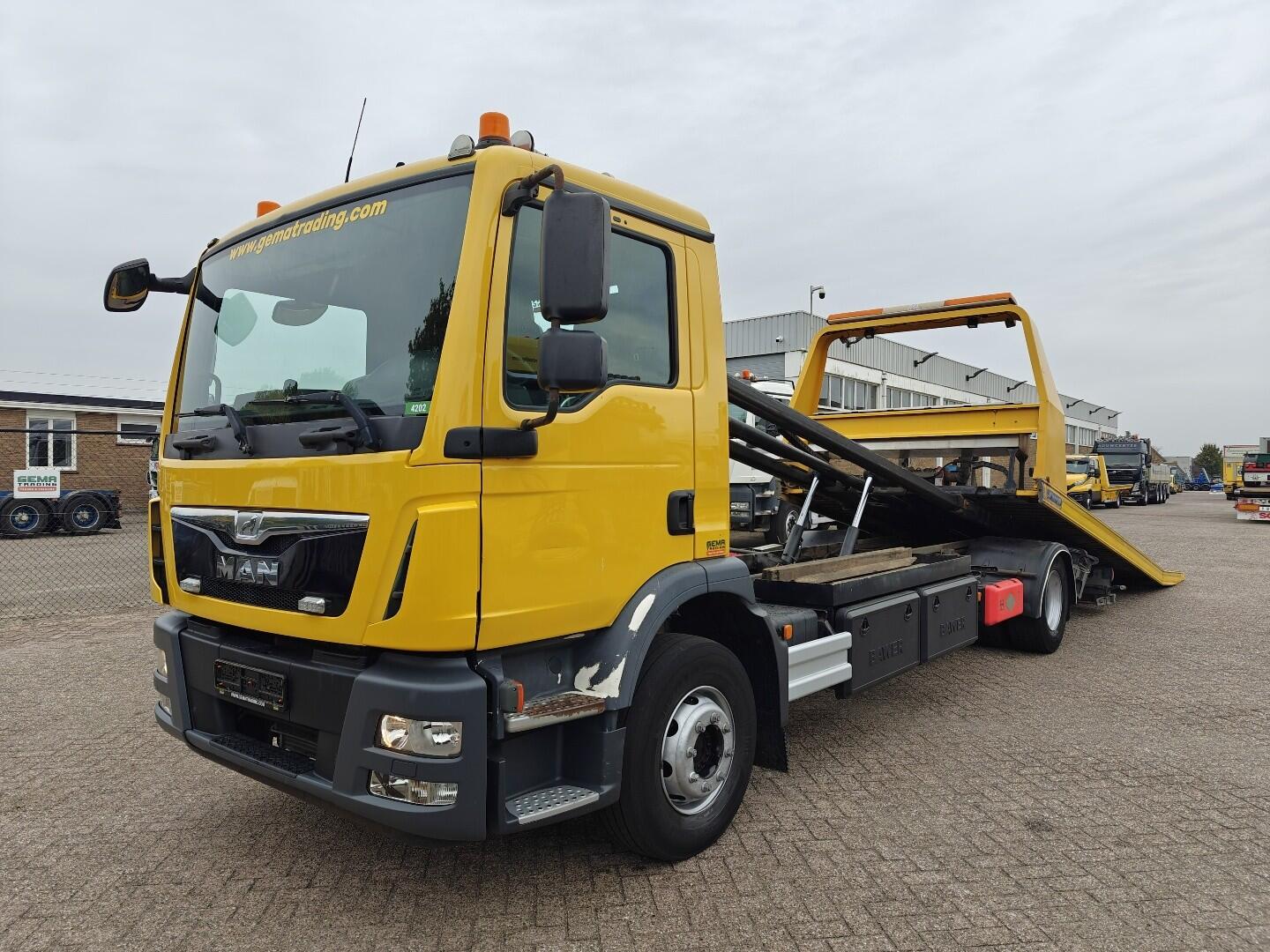 MAN TGM 15.290 4x2 Dagcabine (3 pl) Euro6 - Jige Simplex 6T5 + Lier 3.5T + Bril 3000kg | Vrachtwagens | Bergingswagen