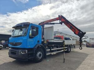 Renault Premium Lander 340 4x2 Dagcab Euro5 - Retarder - Open Laadbak 7.8M  + Palfinger PK12002-EH - RadioGrafisch