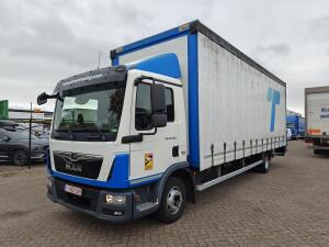 MAN TGL 12.250 4x2 Dagcab Euro6 - 12T - Schuifzeilenbak 7.7m + Laadklep 1500kg - 3 Zitplaatsen - 125.000km!