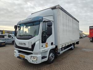 Iveco 80-210 Eurocargo 4x2 Dagcab Euro6A - Schuifzeilenbak/dak 6.6m - Laadklep 1500KG