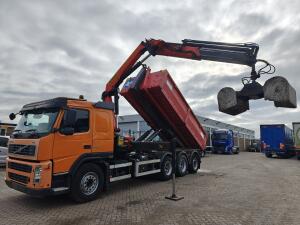 Volvo FM 440 8x4/4 Slaapcab Euro5 - VDL Haakarmsysteem + Palfinger PK18002-EH - RadioGrafisch - MotorGereviseerd! - Incl Container