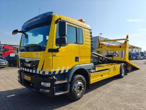 MAN TGM 15.250 DubbelCab (6 persoons) 4x2 Euro 6 - Tischer 6000 ALU + Dubbelplateau + Bril + Lier - Rockinger - 10/2026 APK