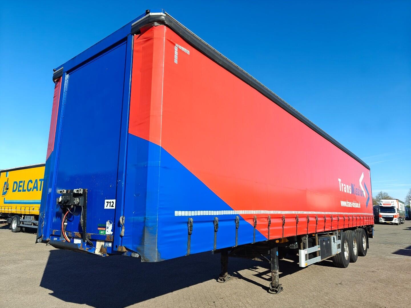 Pacton TBD339 SchuifZeilen/Schuifdak - HH vloer -  Achtersluit Laadklep3000KG - StuurAs (Tridec) - BPW Assen Trommel - 02/2027 APK | Trailers | Schuifzeilen